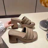 Sandals And Slippers For Women's 2023 Summer New French Style Simple Casual Sandals With Thick