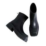 Breakj Square Sleeve Martens Men's Platform Short Boots Men Autumn / Winter Muffin Smoke Boots