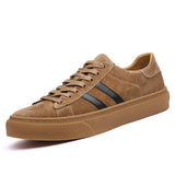 o'clock Autumn Men's Casual Genuine Leather Shoes Luxury Soft Anti-skid Breathable Sneakers Natural Skin Vulcanized