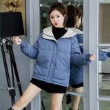 Women Winter Jacket Loose Parkas Patchwork Thickening Warm Coat Hooded Female Down Cotton-padded Short Jacket