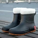 Women Rain Boots Slip-on High Quality Water Boots Waterproof Shoes Women's Rubber Rainboot Garden Galoshes Non-Slip