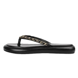 Women Wearing Flip-Flops In 2024, The New Summer Fashion Flat-Soled, Simple, Thick-Soled Sandals, Beach Casual