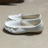 Version Of Women 2023 Spring And Autumn Shallow Mouth Bean Shoes Flat Heel Single Shoes Women A Foot Pedal Women's Shoes Lazy Shoes Large Size
