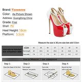 And American New Fashion T-platform High Heels Color Matching Women's Single Shoes 16CM Sexy Fish Mouth Stiletto