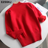 Autumn winter fur basic warm velvet Sweater Pullovers Women female high-neck Fleece sweater thick Turtleneck Knit