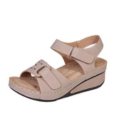 Breakj 2025 Large-Size Casual Fish Mouth Sandals Roman Wind Sandals Women Wear Magic Sticky Slopes And Sports