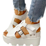 Women Peep Toe Sandals Ladies High Heel Slippers Women Summer Beach Shoes Casual Platform Shoes Women Open Toe