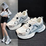 Breakj Old Dad Shoes Women 2025 Autumn And Winter New Mesh Breathable Low-Help Shoes Korean Version Of High-Heeled Casual Sports