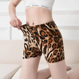 Casual Short Summer Women Jogging Sexy Leopard Gym Fitness Elastic Waist Printed Push Up