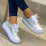 Breakj Shoes New Thick-Soled Sneakers Fashion Plus-Size Lace With 2023 Women's Single