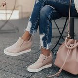 Woman Sneakers Gold Zipper Platform Trainers Women Shoes Casual Lace-Up Tenis Feminino Zapatos De Mujer Women