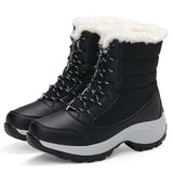Boots for Women Winter Snow Boots Chunky Platform Waterproof Non-slip Warm Shoes Woman Boots Plus Size Casual Mid