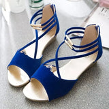 Shoes Platform Women Suede Party Women's Sandals Non-Slip Wedge Sandals Mid Heels Casual Shoes Women Solid Color