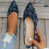 Elegant Knitted Ballet Flats Woman Point Toe Mesh Moccasins Ladies Big Size Leopard Loafers Soft Driving