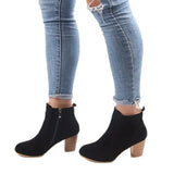 And Autumn 2025 New Small Chili Pepper Coarse And High-Heet Short Boots Grinding British Martin Boots Side Zippered Nude