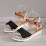 Breakj Summer New Large-Size Lady Sloping Sandals Temu Casual Comfortable