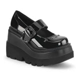 INS Cosplay Mary Janes Wedges Platform Rivit Big Size 43 women's Pumps Cool Fashion Punk Goth Classic Casual