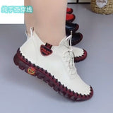 Breakj Beef Soft-Soled Mother Shoes Women 2025 Spring And Autumn New High-Top Single Shoes Casual