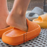 Men Women Bathroom Non-slip Slippers Thick Sole Soft EVA Indoor Slide Sandals Casual Beach Unisex Platform Home
