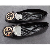 Women Fashion Flats Shoes Gold Square Toe PU Leather Shoes Ballet Flats Women Golden Ballerinas Shoes Girls