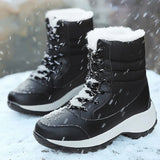 Boots for Women Winter Platform Shoes Thigh High Boots Waterproof Keep Warm with Thick Fur Heels Botas Mujer 2020