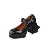 Breakj Heel Mary Jane Shoes Women 2023 Spring Autumn New Thick Heel Women's Shoes With Small Leather Shoes Women's Fashion