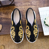 Breakj Men's Shoes Casual Cloth Shoes Father Shoes Fashion Three-Dimensional Relief Embroidered Soft Sole Walking Shoes Spring And Summer Style Men's Single