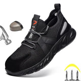 Shoe Men Safety Work Shoes with Steel Toe Cap Puncture-Proof Ankle Boots Lightweight Breathable Man Sneakers