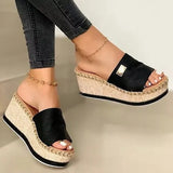 latform Wedges Slippers Women Sandals 2022 New Female Shoes Fashion Heeled Shoes Casual Summer Slides Slippers