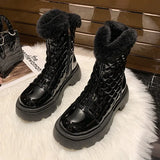 Women's Winter Boots 2021 New Fashion Fur Plush White Snow Boots For Women Black Beige Platform Ankle Boot Female