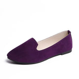 Flat Shoes 2021 Summer Suede Casual Platform Women Shoes Pointed Toe Candy Colors Footwear Party Shoe Ladies Large