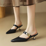 New 2023 Summer Pointed Muller Shoes With High Heel