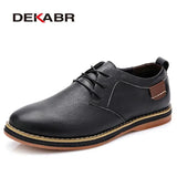 High Quality Men Flats Casual New Genuine Leather Flat Shoes Men Oxford Fashion Lace Up Dress Shoes Work Shoe