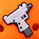 Skull Shoe Charms Tai Chi Pistol Submachine Gun Red Heart Shoes Accessories Decoration Fit Buckle Croc Jibz Kids