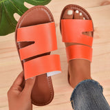 Breakj Women's Flat Slippers Female Home Slippers Round Head Breathable Cool Drag Female Womens