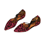 cross-tied gladiator summer shoes woman pointe toe cut out flat lace up ballet flats Roman style D'orsay shoes big size