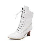 Breakj Middle Heel Plus Size Female Boots Autumn Winter Tie Martin Boots