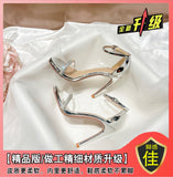 Breakj Summer New Water Drill With High Heels Ultra-High-Fine Small Design Silver Sexy Sandals