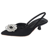 Summer shoes for women 2022 New Women's Shoes Wedding Shoes Sequined Exposed Documentary Shoes Pointed Toe Temperament