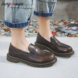 Lolita Girl Women Maid Boots Shoes Round Toe Leather Shoes Japanese JK High School Uniform Kawaii Anime