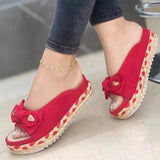 Women Sandals Casual Wedges Heels Slippers For Summer Shoes Women Peep Toe Straw Heels Sandalias Mujer Sweet Platform