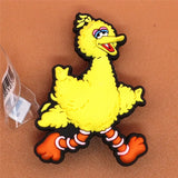 imitation 1pcs Cartoon PVC Shoe Charms Sesame Street Shoe Accessories Shoe Buckle Decorations fit Croc JIBZ Kids X-mas