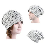 Turban Cap Female Skullies Casual Thin Beanie Hat Letter Hat Unisex Hip-Hop Hats Men Headwear Cotton
