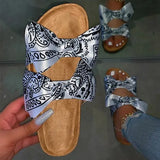 Slides for Women 2020 Slippers Cow Bow Slides Tie Dye Sandals Rainbow Summer Graffiti Flast Footwear Wholesale