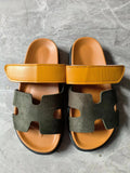 Breakj 2025 Summer Thick-Bottomed Cool Slippers A Word Magic Sticker Outside Wearing Casual Women's