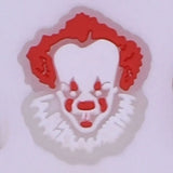 Shoe Buckle Charms PVC Scary Clown Skeleton Chainsaw Luminous Shoes Decorations fit Christmas Cosplay Party Kids