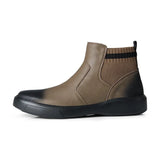 New Winter Men's Chelsea Boots Fashion Casual Leather Ankle Boots High Quality Male Motorcycle Boots Big Size Free