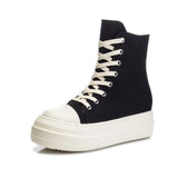 44 Chaussure Femme Women Sneakers Zipper Canvas leather Casual Shoes Mens 2022 Fashion Women Black Sneakers Ladies