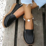 Breakj Large-Size New Bean Shoes Women's 2025 Summer Round Head Flat Simple Casual Mother Shoes Lefu