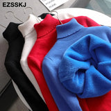 Autumn winter fur basic warm velvet Sweater Pullovers Women female high-neck Fleece sweater thick Turtleneck Knit